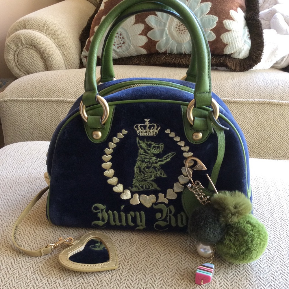 Juicy Royal Couture Bowler Bag W/Charms